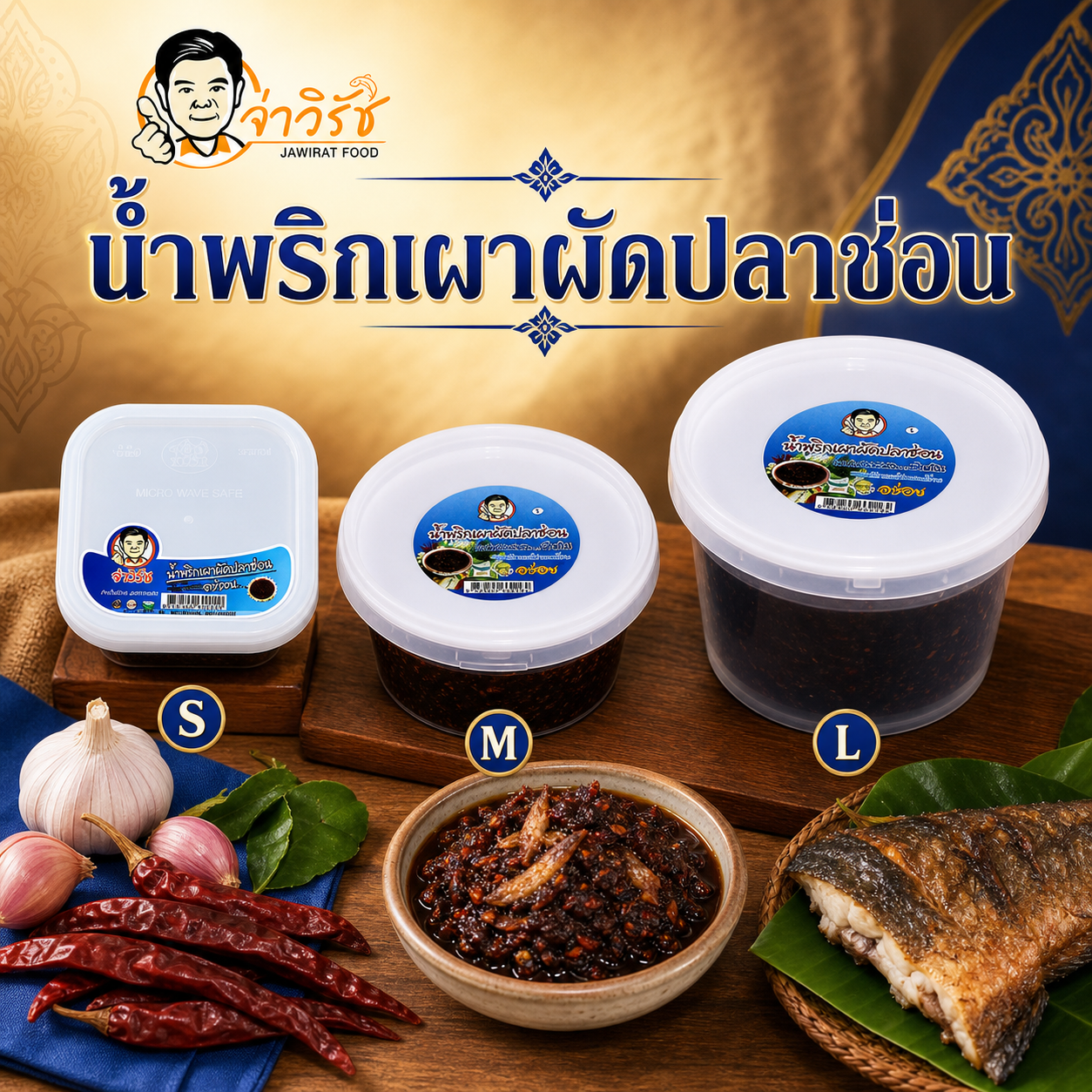น้ำพริกเผาผัดปลาช่อน